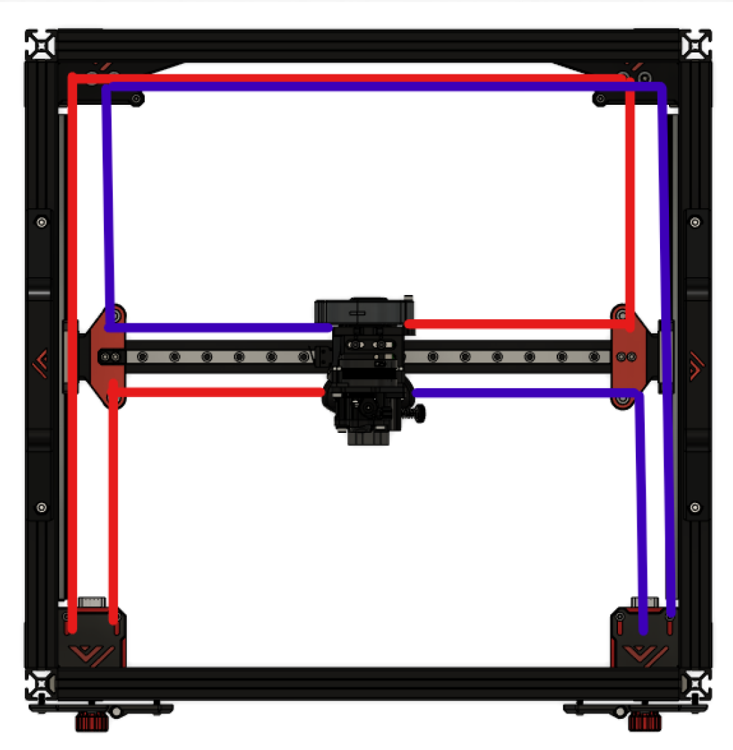 Belt routing 2WD