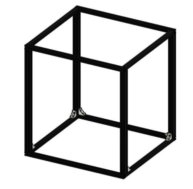 Rear and front assembly together in cuboid shape